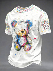 Graffiti Bär Spaß Casual Unisex T-Shirt