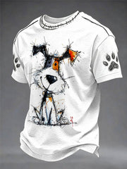 Graffiti Hund Spaß Casual Unisex T-Shirt