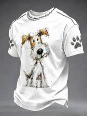 Graffiti-Hund-Lustiges Freizeit-Unisex-T-Shirt