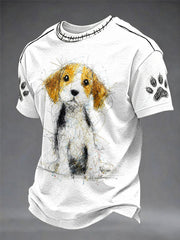 Graffiti-Hund-Lustiges Freizeit-Unisex-T-Shirt