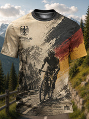 Herren-Radtrikot aus Deutschland Kurzarm-Casual-T-Shirt
