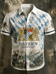 Herren-Bayern-Shirt mit Print und kurzen Ärmeln