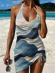 Bedrucktes Strandkleid für Damen