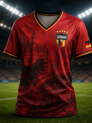 Damen-T-Shirt mit Aufdruck „Deutsche Fußballfans 2026“