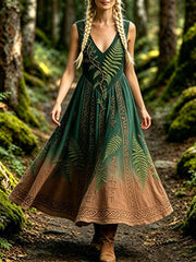 Damenmode Kleid mit Wikinger-Lebensbaum-Print