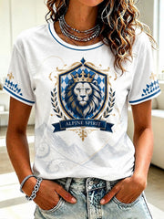 Damen-T-Shirt mit bayerischem Löwen-Print