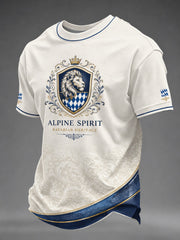 Herren-T-Shirt mit deutschem bayerischem Löwen-Print