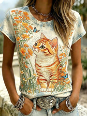 Kurzarm-T-Shirt für Damen