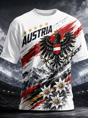 Herren-T-Shirt mit künstlerischem Aufdruck: Motive österreichischer Schneeberge