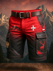 Herren-Shorts mit österreichischem Bergblumenmuster