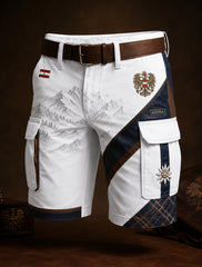 Herren-Shorts mit österreichischem Bergblumenmuster