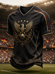 Herren-Fußball-V-Neck-T-Shirt aus Deutschland