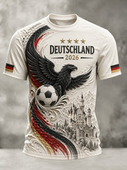 Herren-Fußballfan-T-Shirt mit Deutschland-Print
