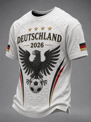 Herren-Fußballfan-T-Shirt mit Deutschland-Print