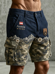 Herren-Shorts mit Edelweiß-Print aus den österreichischen Alpen