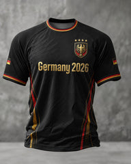Herren-Fußball-T-Shirt mit Deutschland-Druck