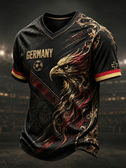Herren-Fußball-V-Neck-T-Shirt aus Deutschland