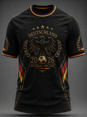 Herren-Deutschland-Fußballfan-T-Shirt mit Grafikdruck