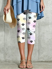 Damen-Leggings mit kunstvollem Tierdruck