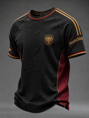Herren-Fußball-T-Shirt mit Deutschland-Druck