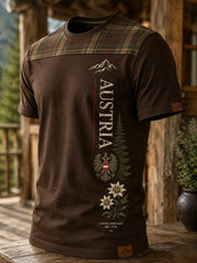 Herren-T-Shirt mit Kunstdruck eines österreichischen Naturlandschaftsmotivs