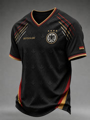 Herren-Fußball-V-Neck-T-Shirt aus Deutschland