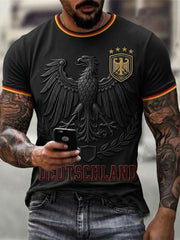 Herren-Fußball-T-Shirt mit Deutschland-Druck