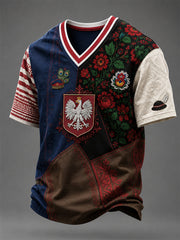 Männer Polen V-Ausschnitt T-Shirt