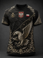 Herren-T-Shirt Polen mit kurzen Ärmeln