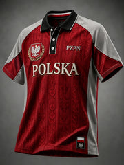 Herren-Polen-Rugby-Kunstdruck-Polo-Shirt