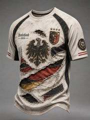 Herren-Fußballkurzarm-T-Shirt in deutscher Ausführung