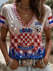 Damen-T-Shirt mit kurzen Ärmeln