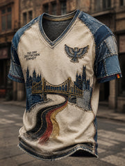 Herren-T-Shirt mit V-Ausschnitt zum Tag der deutschen Einheit