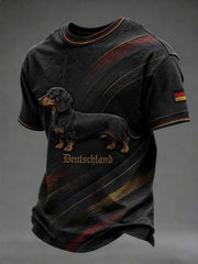 Herren-T-Shirt mit Dackelmotiv