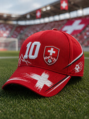 Mütze mit alpin inspiriertem Fußball-Grafikdruck