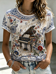 Polnische Damen-T-Shirt mit kurzen Ärmeln