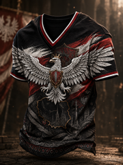 Herren-T-Shirt mit V-Ausschnitt aus Polen