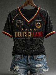 Deutschland-Fußball-T-Shirt für Damen