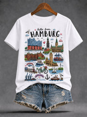 Frauen Deutschland Stadt Grafik T-Shirt