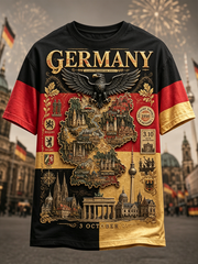Herren-T-Shirt zum Tag der deutschen Einheit mit kurzen Ärmeln