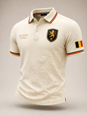Retro belgischer Fußballfan Kunstdruck Casual Jersey