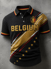 Männer Belgien Fußball Waffel gitter Shirt