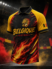 Retro belgische Fußball-Fan‑Kunstdruck Lässiges Trikot