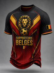 Retro belgische Fußball-Fan‑Kunstdruck Lässiges Trikot