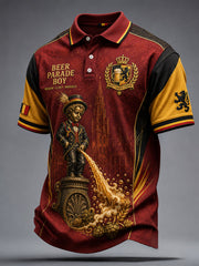 Herren-Belgien-Nationalfeiertags-Art-Druck-Lässig-Tops