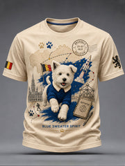 Herren-T-Shirt mit belgischem Nationalfeiertag-Motiv und Aufdruck