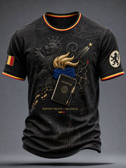 Herren-T-Shirt mit belgischem Nationalfeiertag-Motiv und Aufdruck
