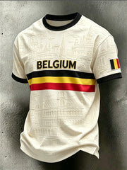 Herren-T-Shirt im belgischen Stil, limitierte Sonderedition, lässig