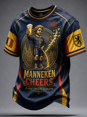 Herren-T-Shirt mit belgischem Nationalfeiertag-Motiv und Aufdruck