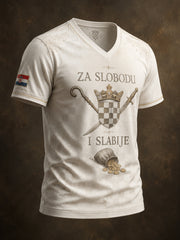 Herren-T-Shirt mit Kunstdruck im kroatischen Hajduk-Stil